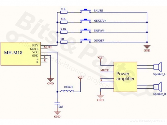 Bluetooth Audio module MH-MX8 M18